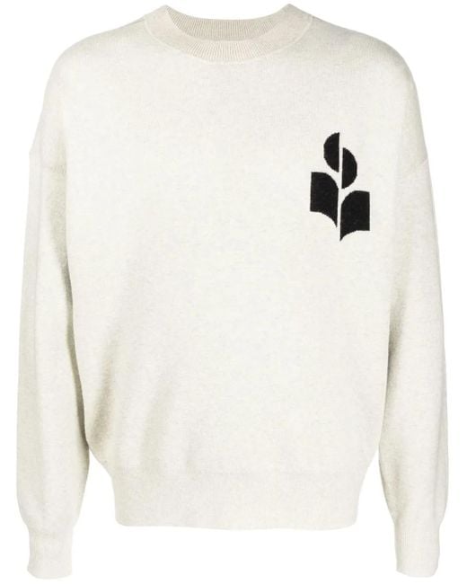 Isabel Marant White Atley Sweater for men