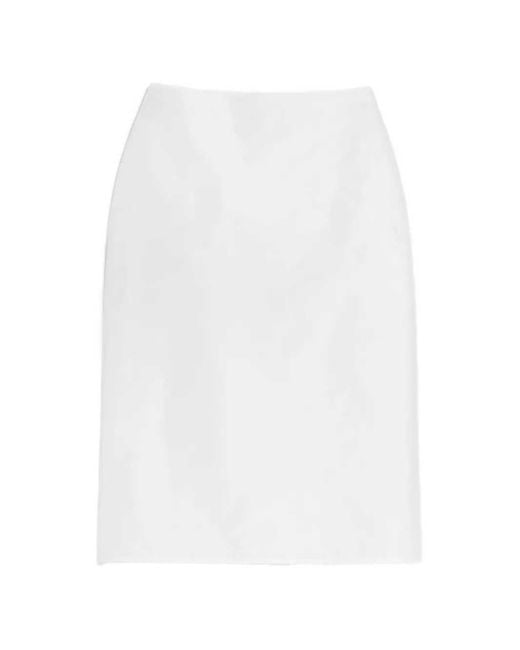 Jil Sander White Midi Skirt