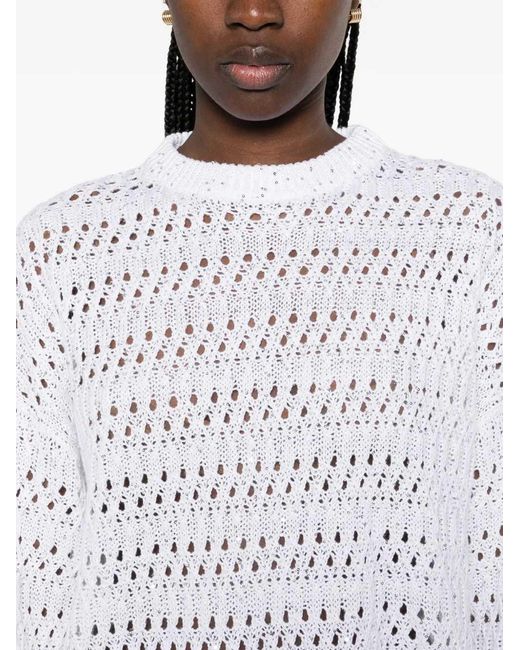 Brunello Cucinelli White Crewneck Sweater
