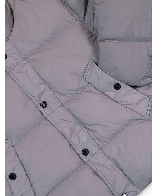 Stone Island Gray Button-Up Jacket for men