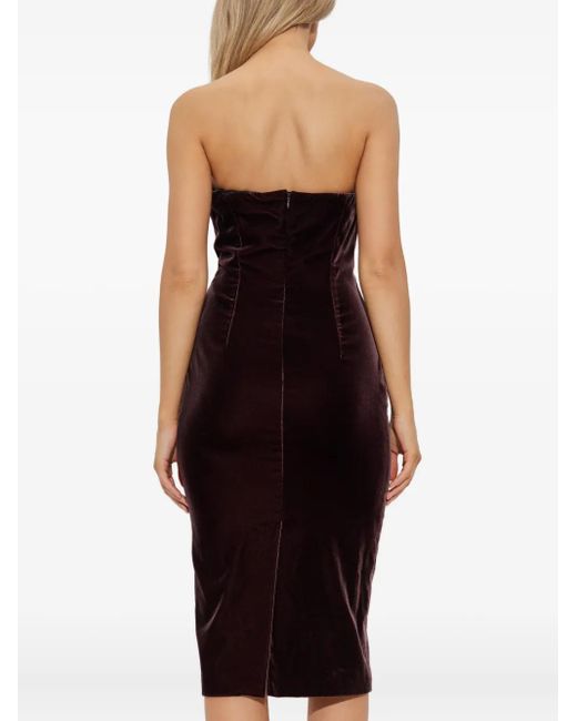 Abito Midi Con Scollo A Cuore-Donna di Tom Ford in Brown