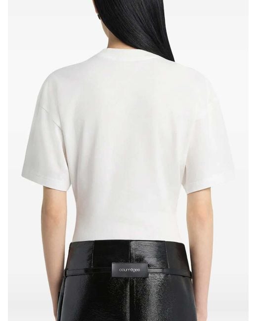 Courreges White Printed T-Shirt