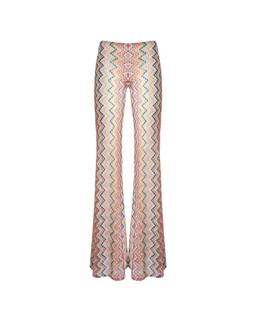 Missoni Natural Zigzag-Pattern Trousers