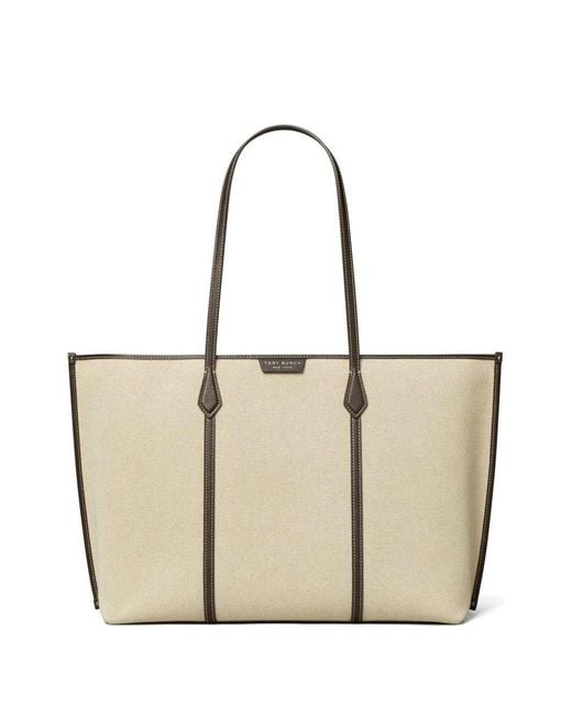 Tory Burch Natural Sac Cabas Perry En Toile