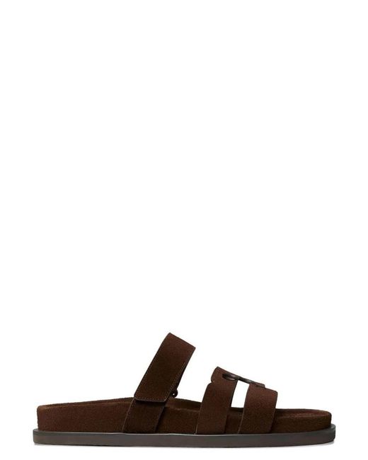 Tory Burch Brown Ines Slide Sandals