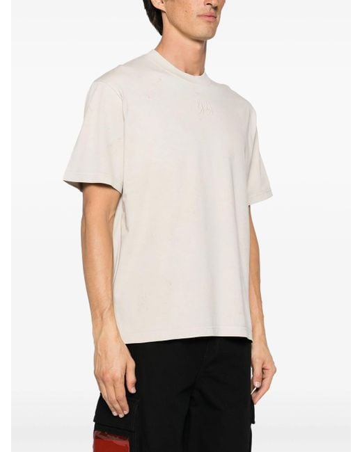 44 Label Group White T-Shirt With Cut-Out Detail for men