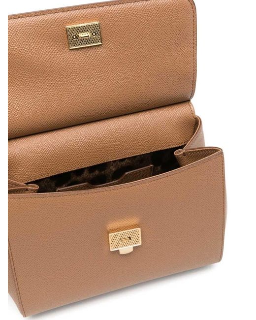 Dolce & Gabbana Brown Sicily Shoulder Bag With Handle
