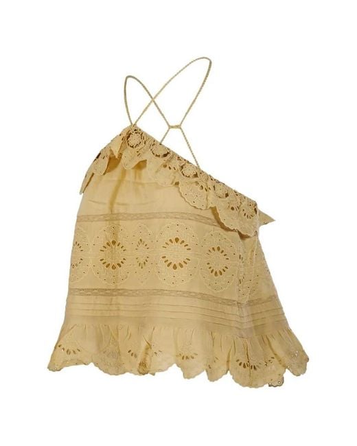 Isabel Marant Metallic Ruffled Top
