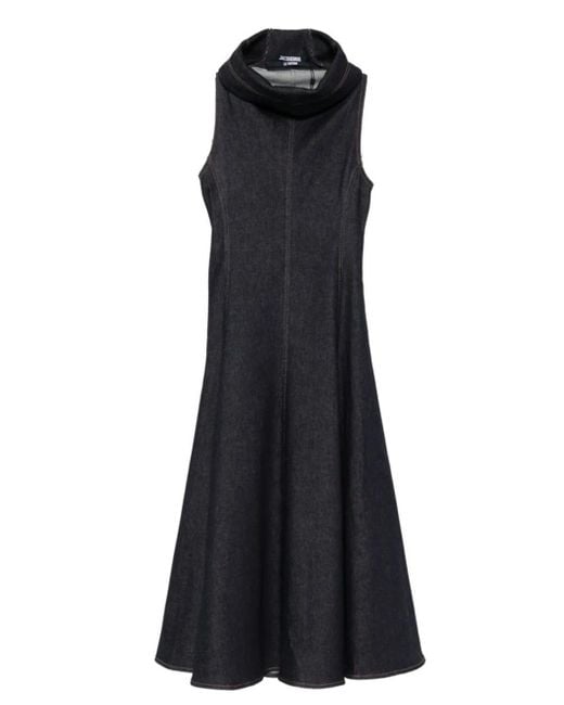 Jacquemus Blue Sleeveless A-Line Dress