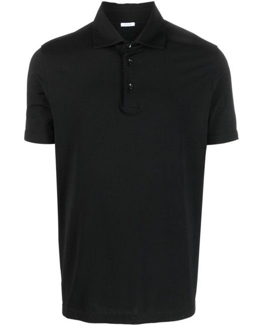 Malo Black Short-Sleeved Polo Shirt for men