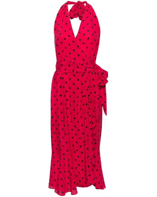 Moschino Red Polka Dot Dress