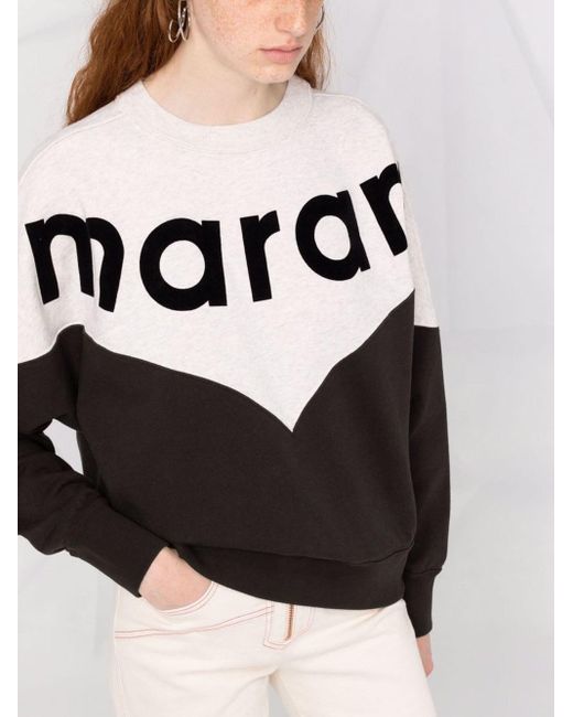 Isabel Marant Black Two-Tone Crewneck Sweatshirt