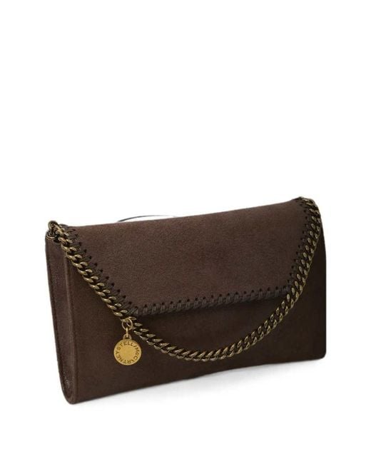 Stella McCartney Brown Falabella Shoulder Bag With Chain Trim
