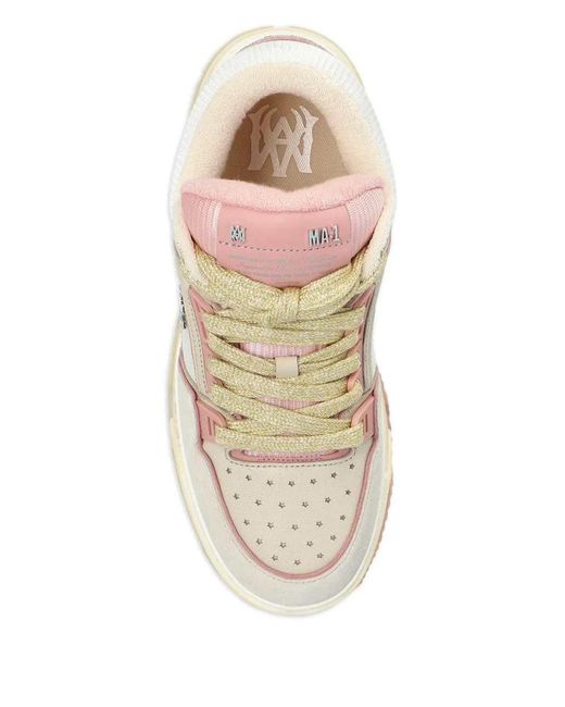 Amiri White Glitter Sneakers