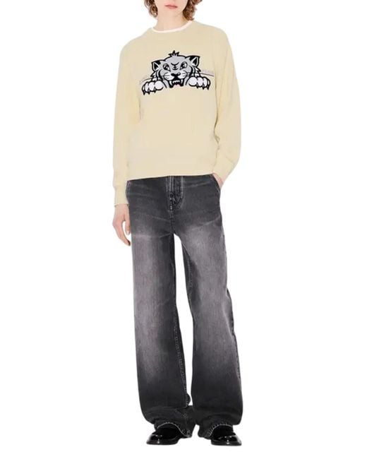 KENZO White Happy Tiger Sweater