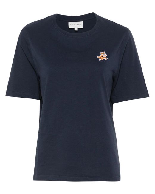 T-Shirt Speedy Fox di Maison Kitsuné in Blue