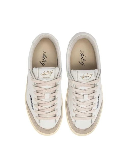 Autry White Windscape Low Leather Sneakers