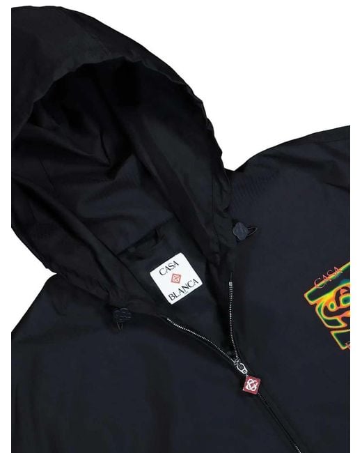 Casablanca Black Ripstop Hooded Jacket