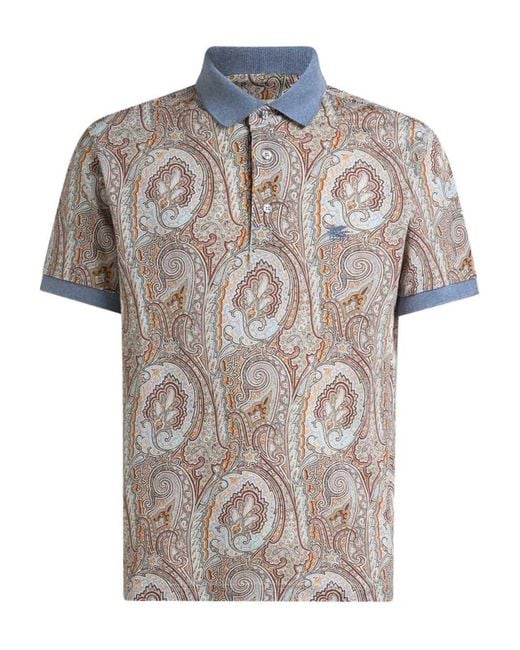 Etro Multicolor Piqué Polo for men