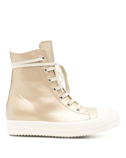 Rick Owens Natural High-Top Sneakers
