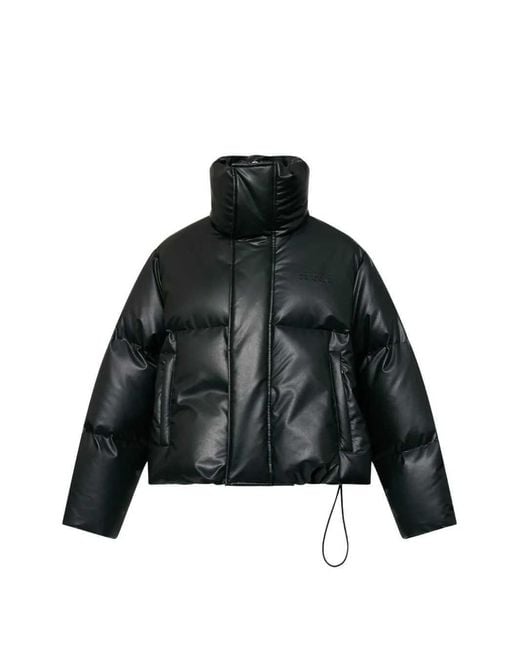 MM6 by Maison Margiela Black Padded Leather-Effect Jacket