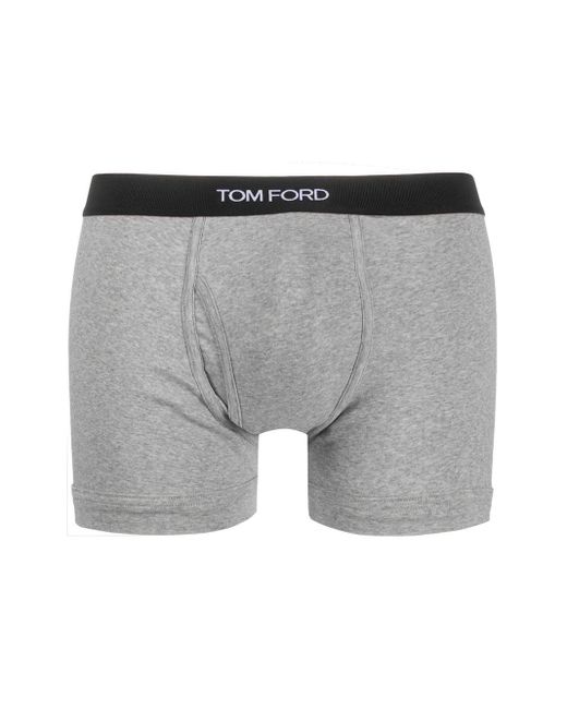 Tom Ford Gray Set Of 2 Boxers With Logo Band for men