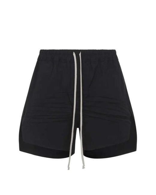 Rick Owens Blue Drawstring Shorts for men