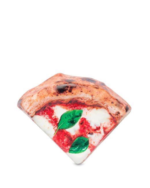 Borsa A Spalla Mini Con Design Pizza di Moschino in White