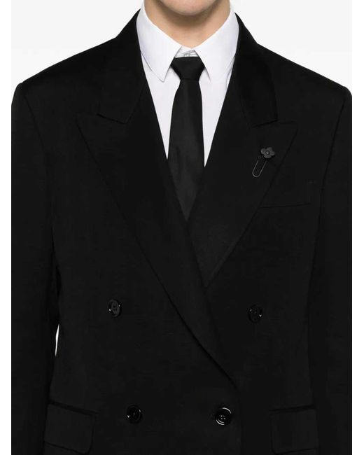 Lardini Blue Double-Breasted Blazer for men