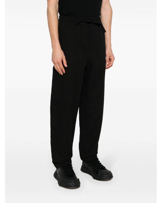KENZO Black Drawstring Trousers for men