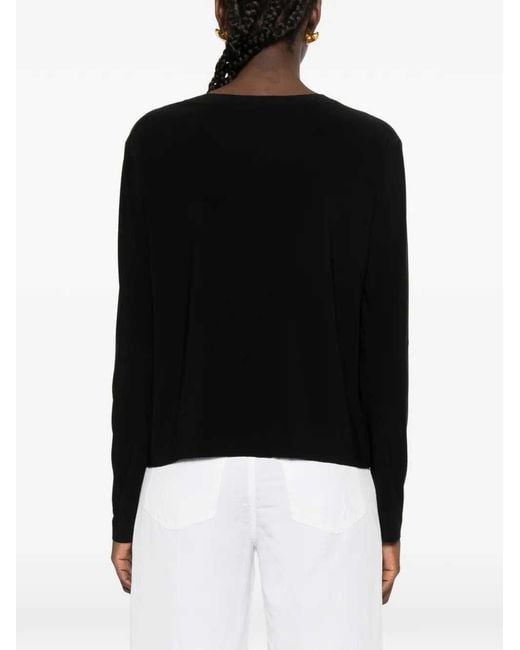 Norma Kamali Black Long-Sleeves Top
