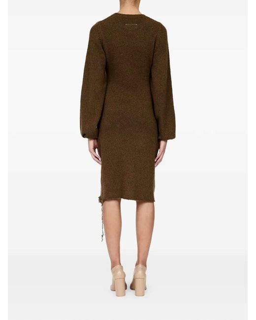 MM6 by Maison Margiela Natural Knit Midi Dress