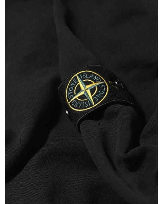 Stone Island Black Raglan-Sleeve Sweatshirt for men