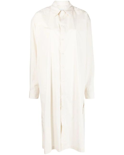 Lemaire White Long-Sleeved Shirtdress