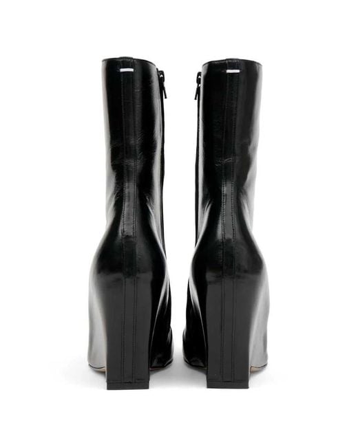 Maison Margiela Black Flat Ankle Boots
