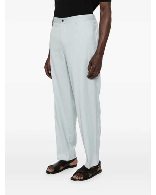 Dolce & Gabbana White Dolce & Gabbana Shantung Viscose Trousers for men
