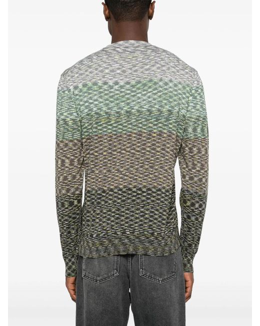 Missoni Gray Sweater With Oblique Cut for men