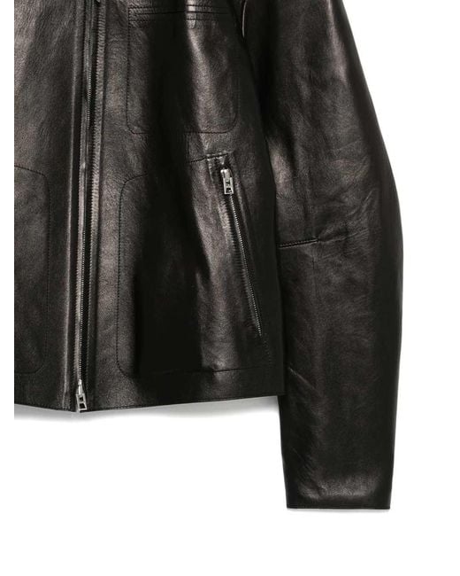 Tom Ford Black Leather Zip-Up Jacket for men