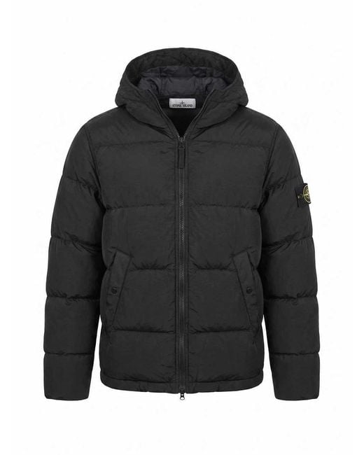 Stone Island Black Rds W/Down Outerwear for men