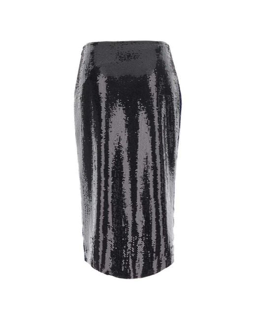 Tom Ford Blue Sequin-Embellished Pencil Skirt