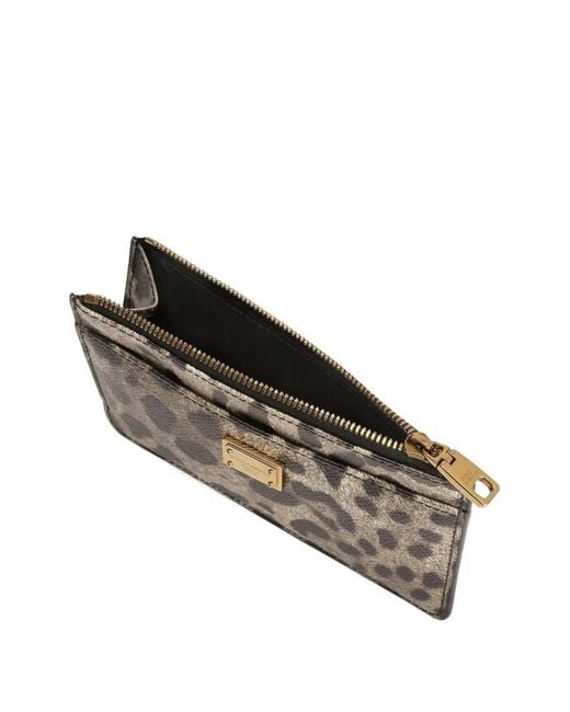 Dolce & Gabbana Gray Printed Wallet