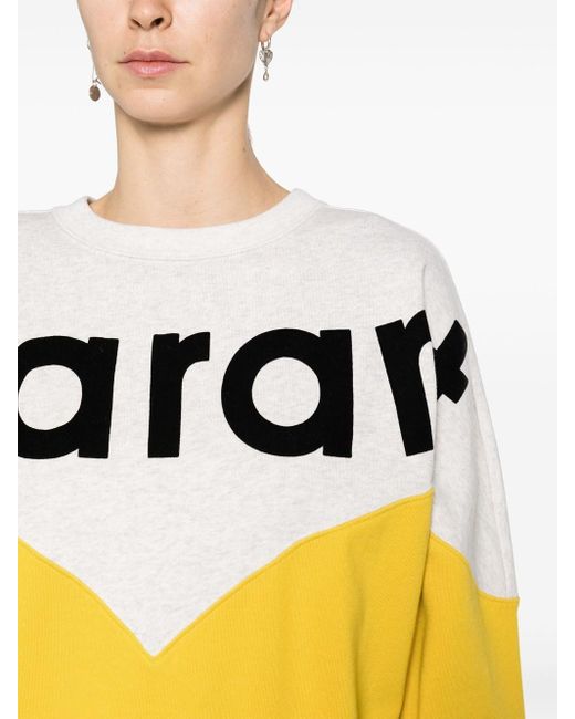 Isabel Marant Yellow Houston Crew-Neck Sweatshirt