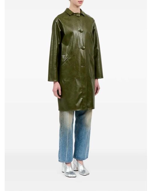 MM6 by Maison Margiela Green Single-Breasted Coat