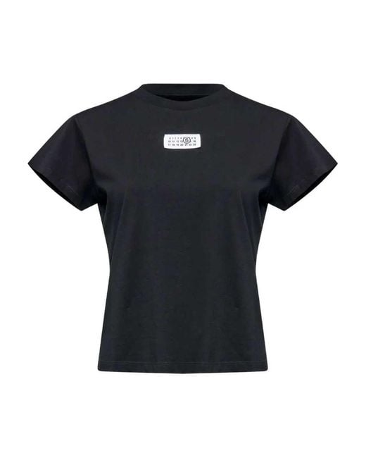 MM6 by Maison Margiela Black Crew-Neck T-Shirt