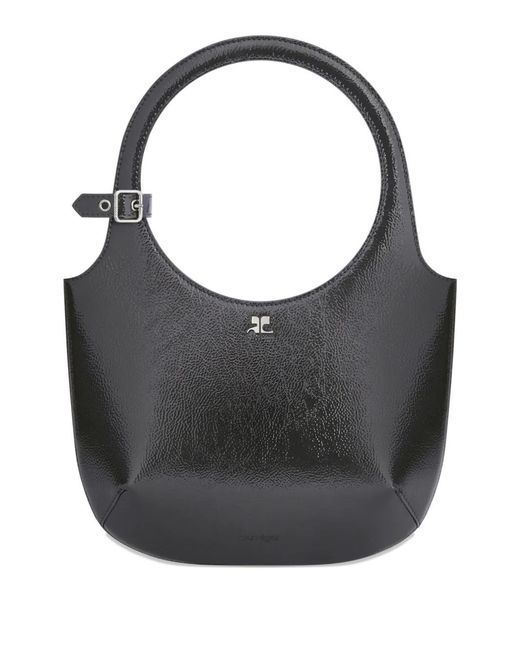 Courreges Black Leather Handbag