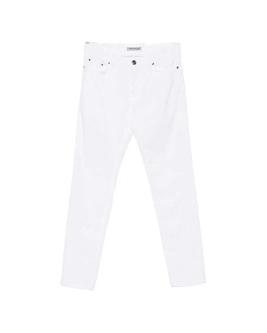 Sartorio Napoli White Pants With Logo Patch for men