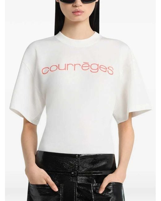 Courreges White Printed T-Shirt