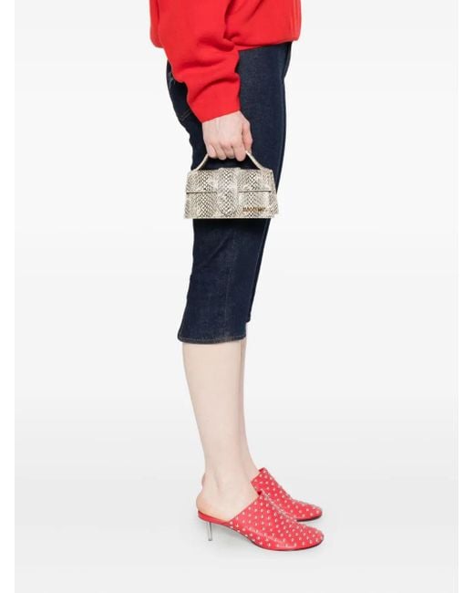 Le Bambino Snake-Print Tote Bag-Donna di Jacquemus in Metallic