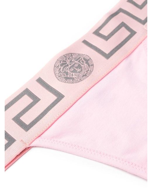 Perizoma Con Stampa Gerca di Versace in Pink