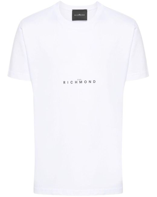 John Richmond White Logotype T-Shirt for men